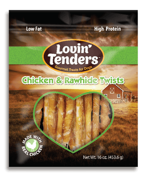 Lovin' Tenders - 16oz 5" Chicken & Rawhide Twists