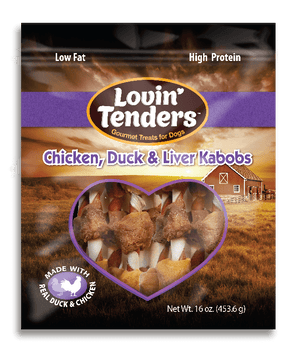 Lovin' Tenders - 16oz Chicken, Duck, & Liver Kabobs