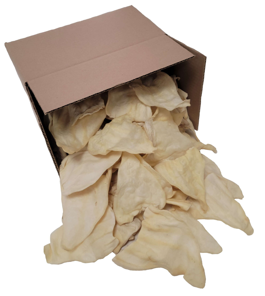 Small to Medium Natural Cow Ears for Dogs 100-PK ($0.75/unit)